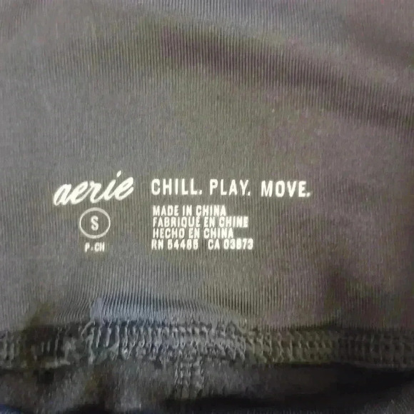 Aerie Small Black Leggings with  Ruffles Sides - Picture 2 of 3